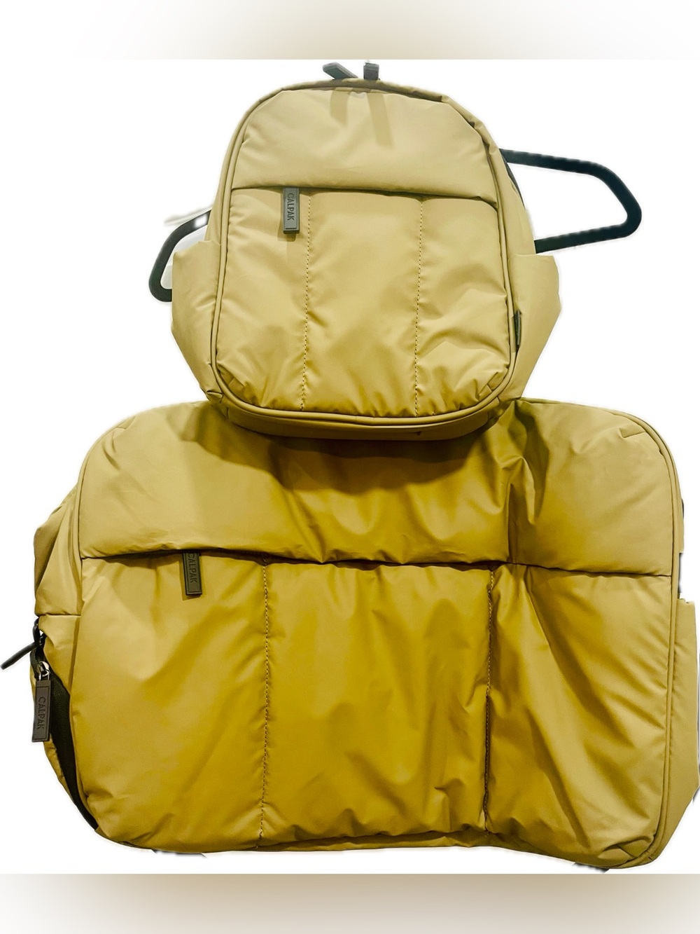 CALPAK Luka 3 PC Set-NWT Travel Duffel & NWOT Backpack-Khaki+FREE Pouch-oatmeal